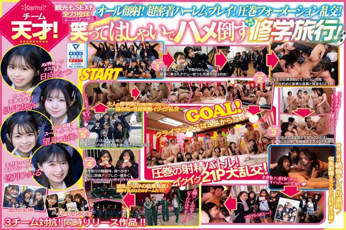 CAWD-703 AV界制服第一的10位全明星大乱交!