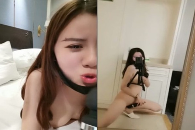 苗条长发美女主播性感大长腿黑色吊带丝袜很是诱惑